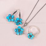 نیم ست فیروزه زنانه کد 12639