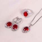 نیم ست سنتاتیک یاقوت سرخ زنانه کد 12646