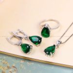 نیم ست زمرد سنتاتیک زنانه کد 12648