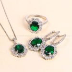 نیم ست زمرد سنتاتیک زنانه کد 12655