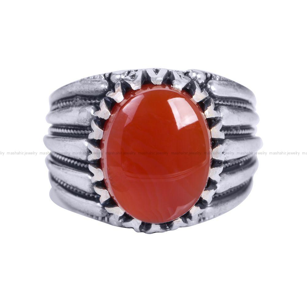 انگشتر عقیق مردانه کد 12121