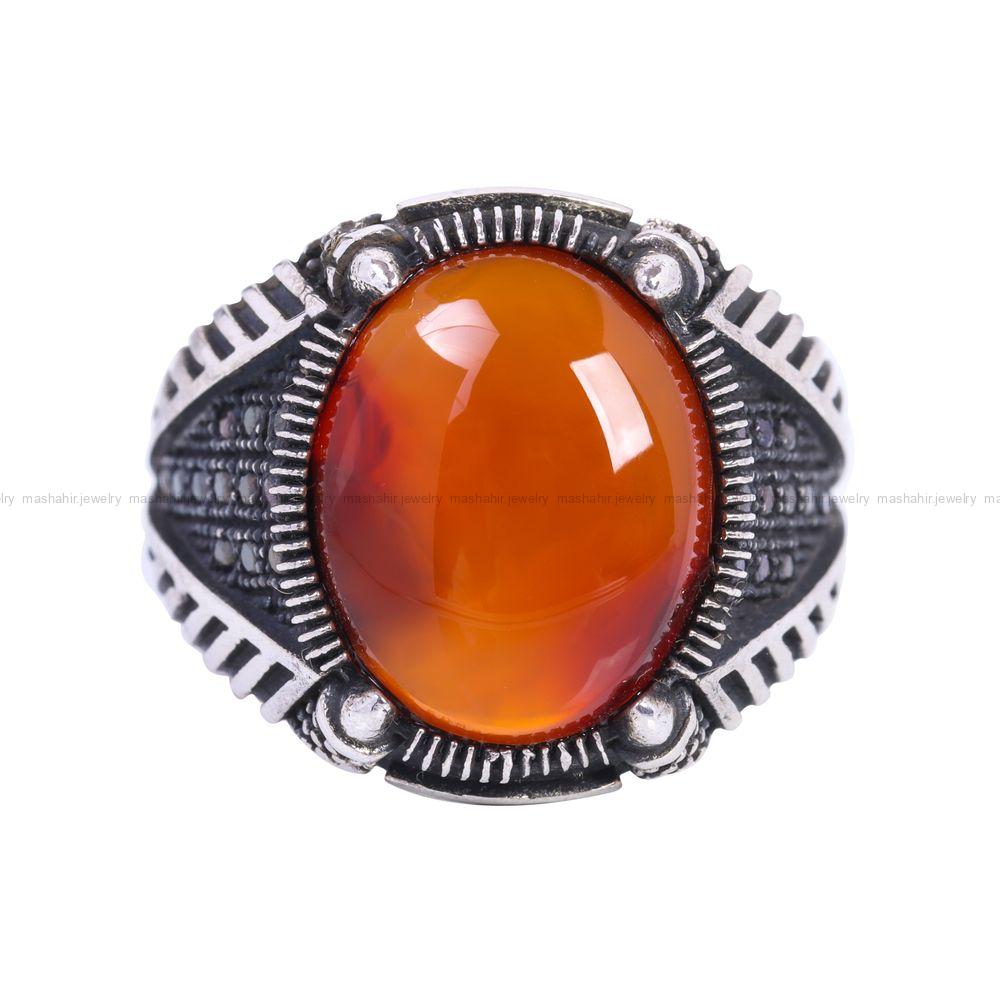 انگشتر عقیق مردانه کد 12134