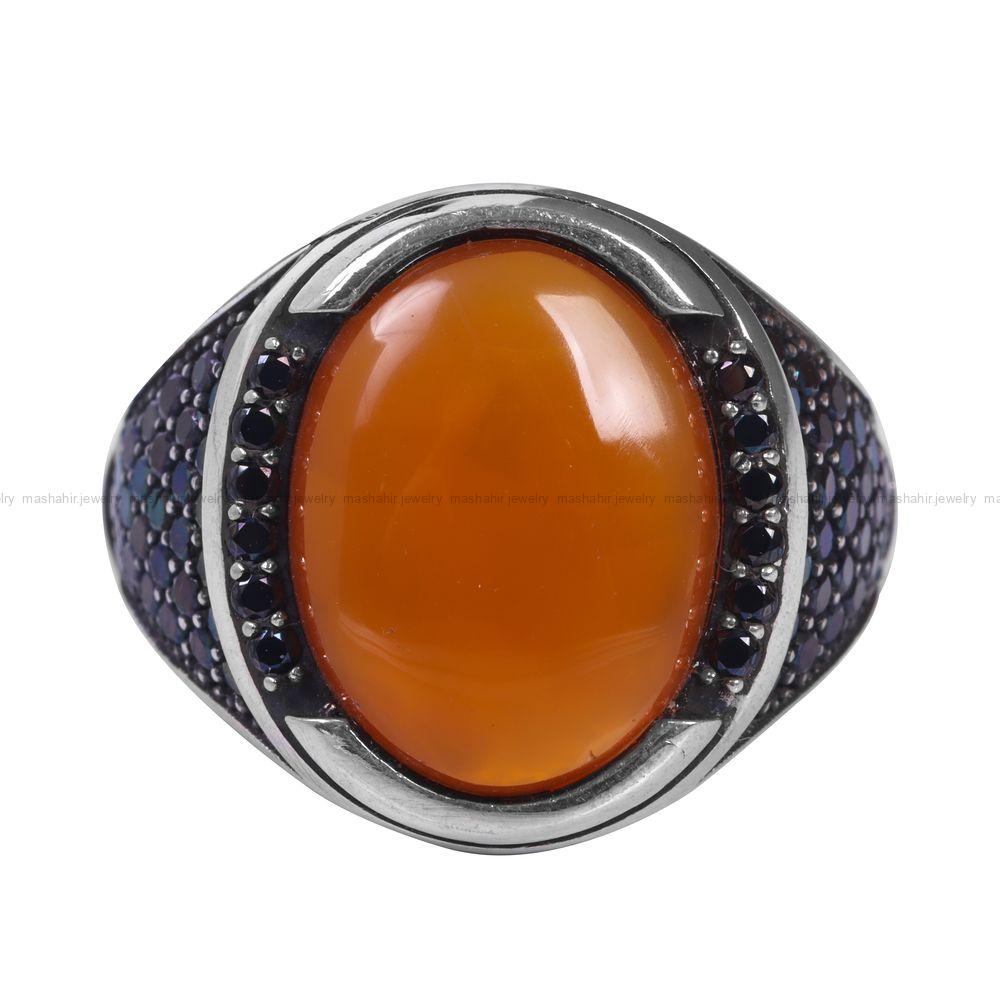 انگشتر عقیق مردانه کد 12221