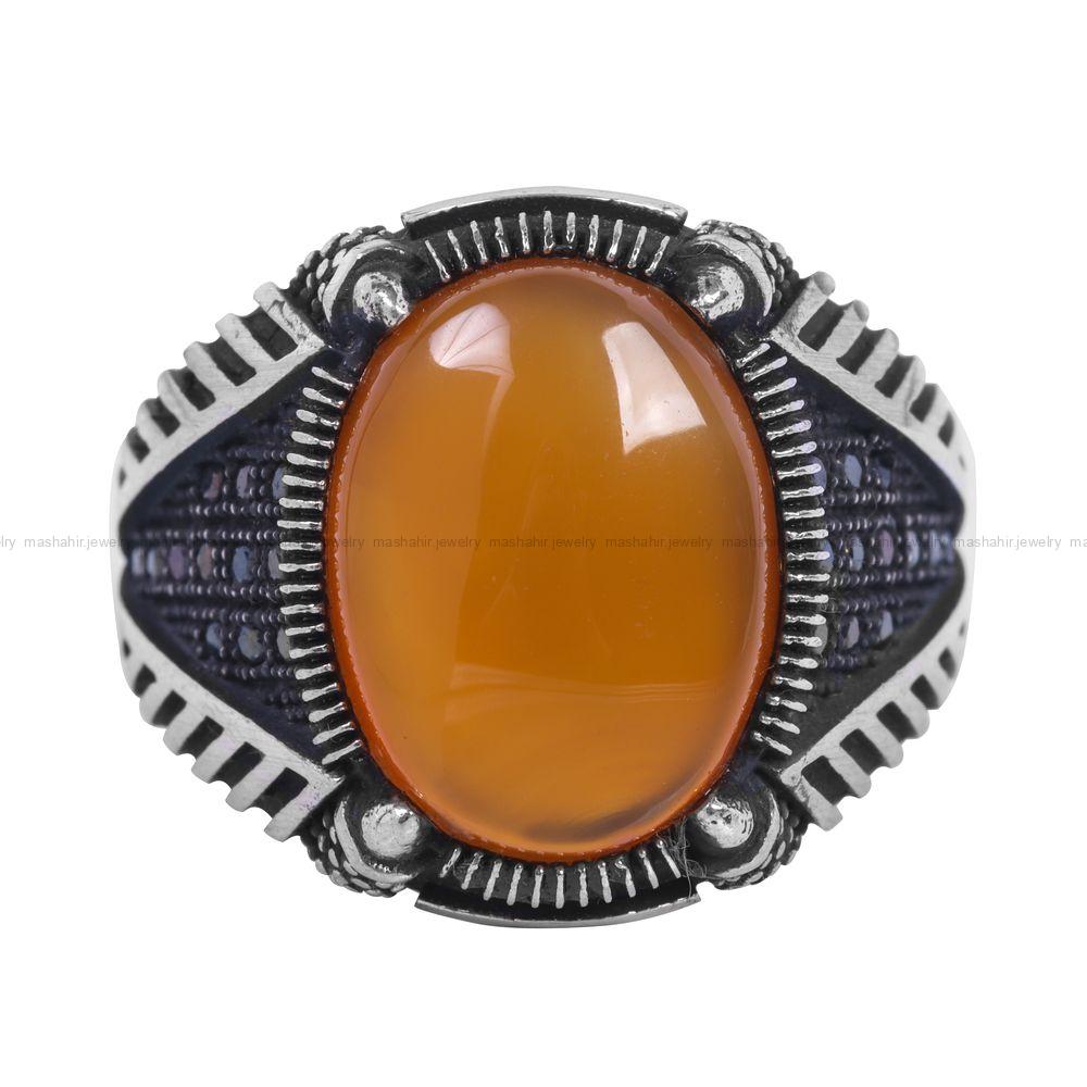 انگشتر عقیق مردانه کد 12222