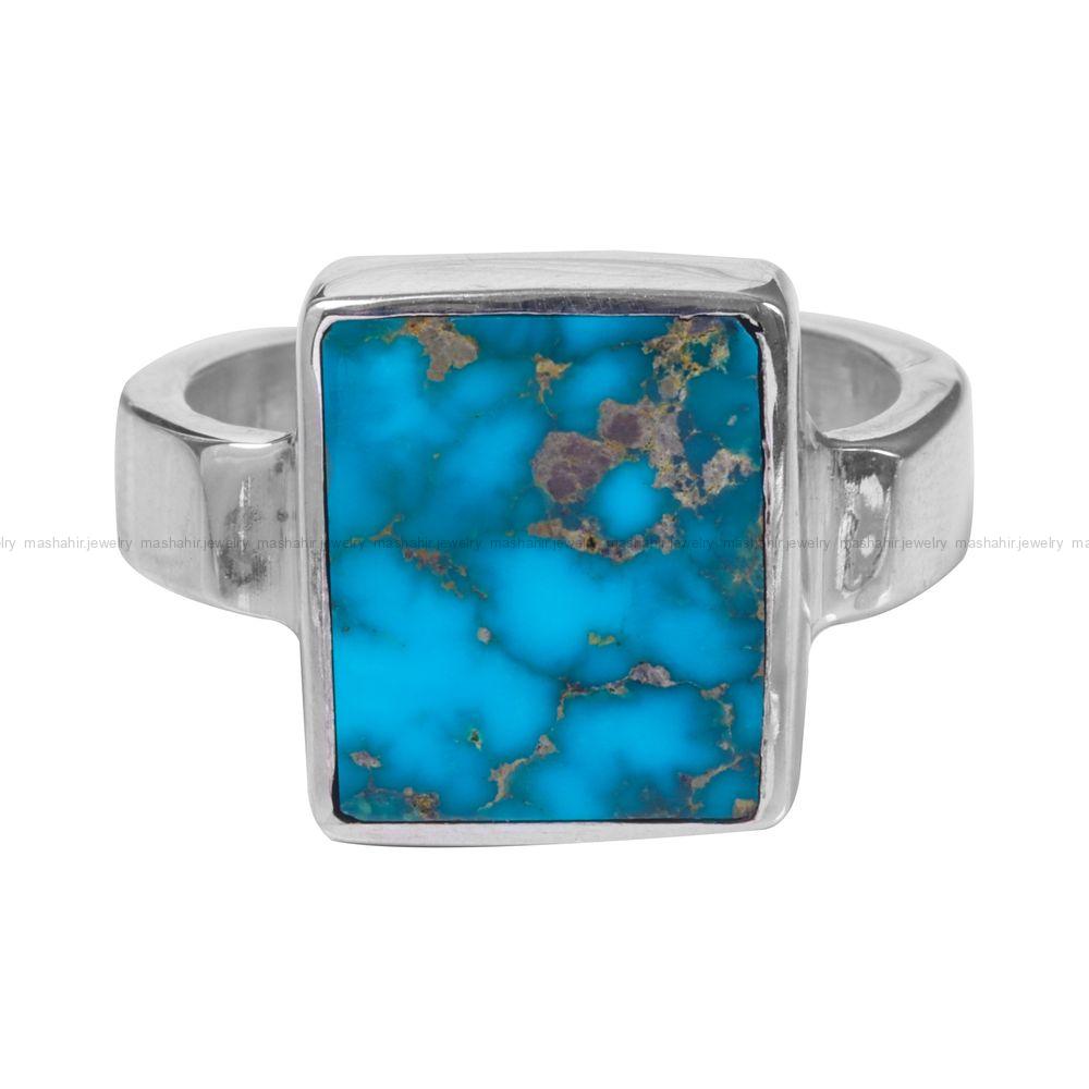 انگشتر فیروزه شجری مردانه کد 12416