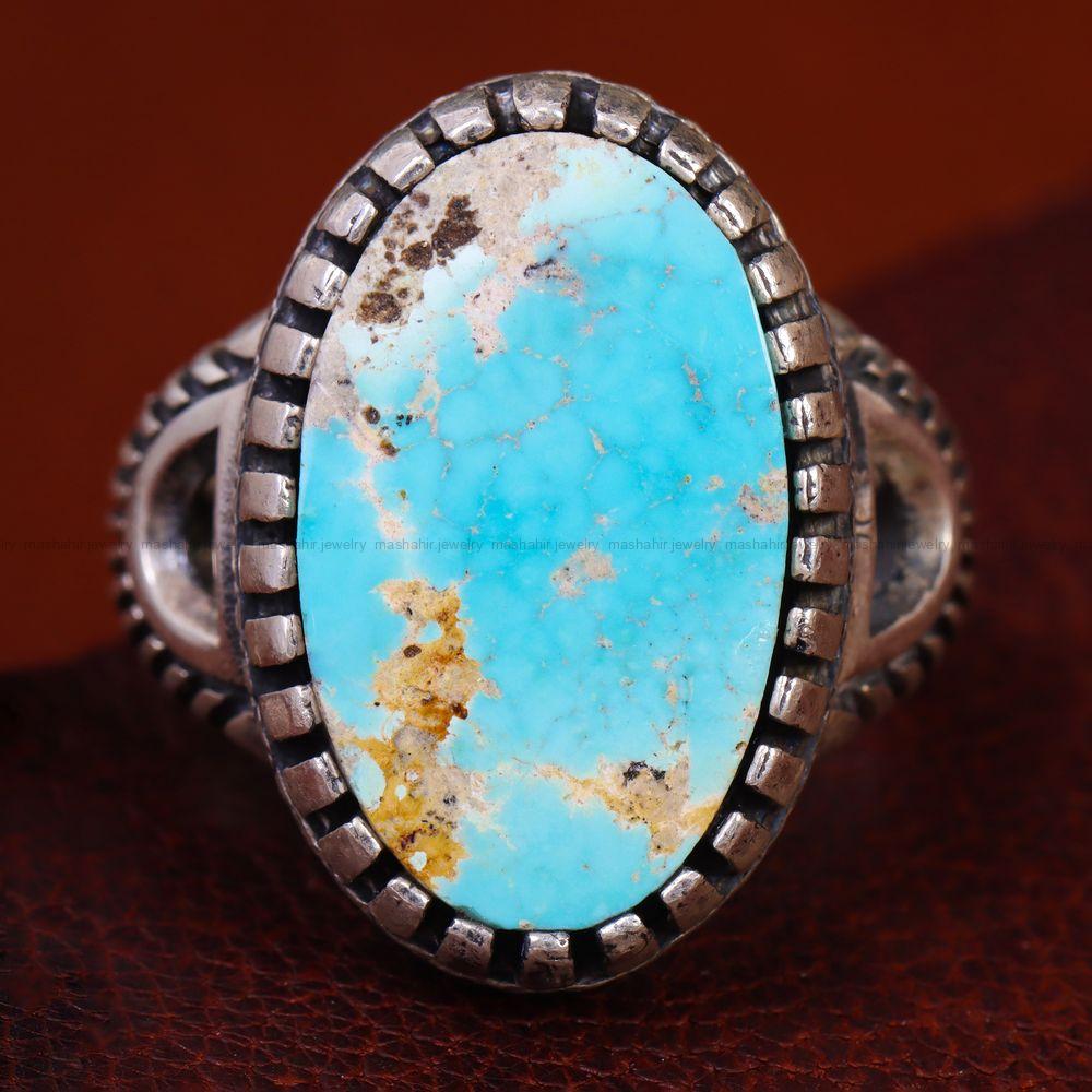 انگشتر فیروزه شجری مردانه کد 12694