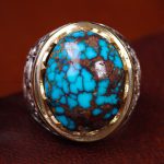 انگشتر فیروزه شجری مردانه کد 12724