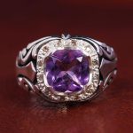 انگشتر آمیتیست مردانه کد 12732