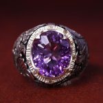 انگشتر آمیتیست مردانه کد 12744