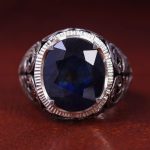 انگشتر ياقوت کبود مردانه کد 12748