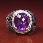 انگشتر آمیتیست مردانه کد 12750