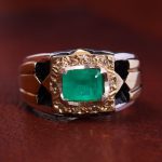 انگشتر زمرد مردانه کد 12754