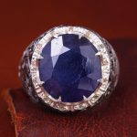 انگشتر ياقوت کبود مردانه کد 12765