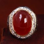 انگشتر عقیق یمن مردانه کد 12770