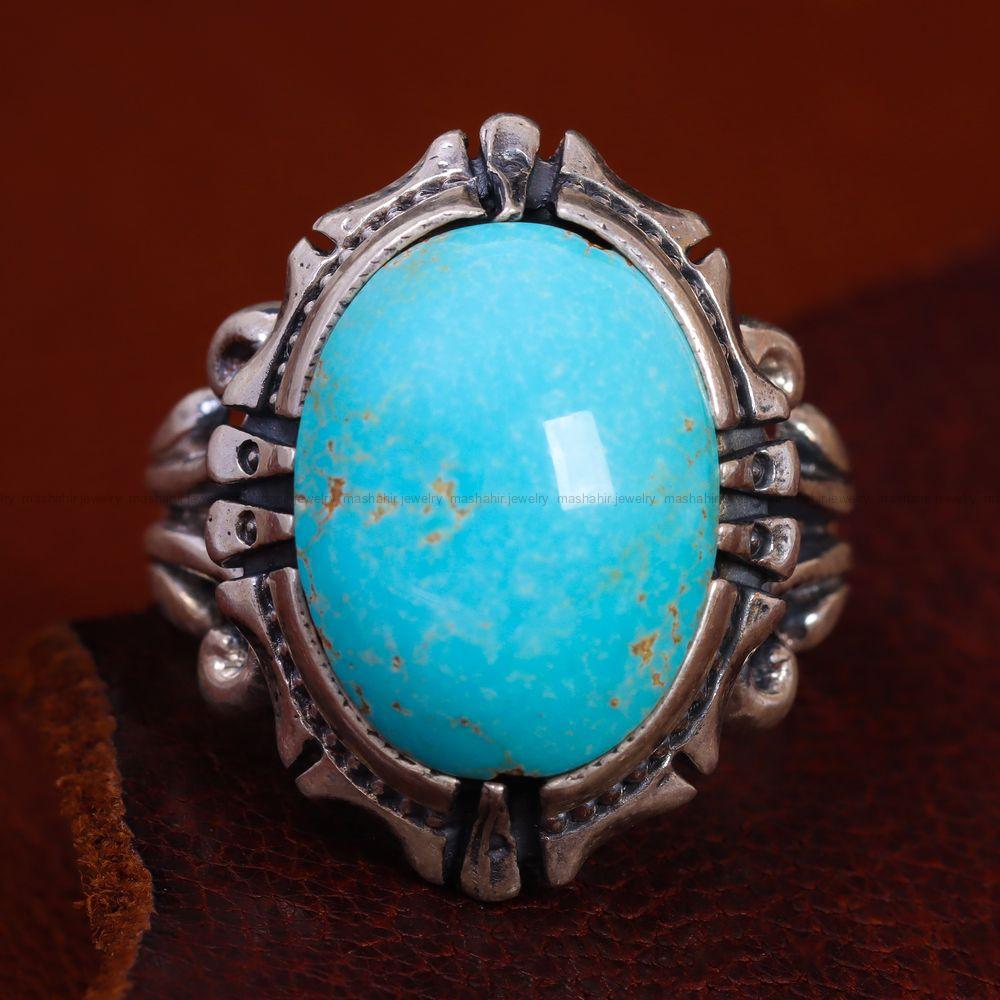 انگشتر فیروزه شجری مردانه کد 12788