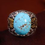 انگشتر فیروزه شجری مردانه کد 12804