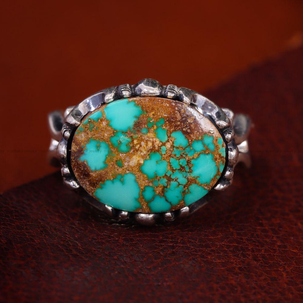 انگشتر فیروزه شجری مردانه کد 12818