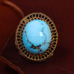 انگشتر فیروزه شجری مردانه کد 12844