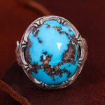 انگشتر فیروزه شجری مردانه کد 12861