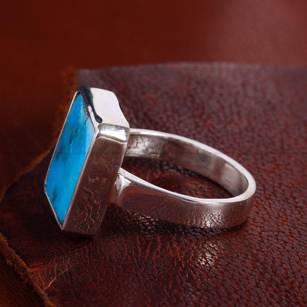 انگشتر فیروزه شجری مردانه کد 12942