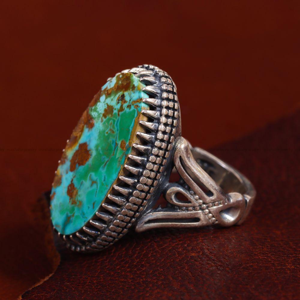 انگشتر فیروزه شجری مردانه کد 13028