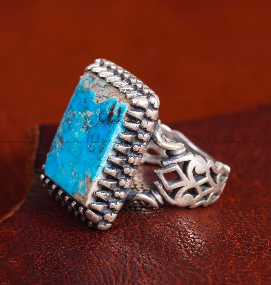 انگشتر فیروزه شجری مردانه کد 13061