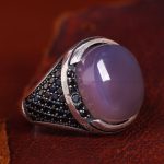 انگشتر عقیق سوسنی مردانه کد 12112