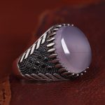 انگشتر عقیق سوسنی مردانه کد 12113