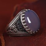 انگشتر عقیق سوسنی مردانه کد 12116