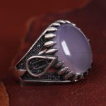 انگشتر عقیق سوسنی مردانه کد 12117