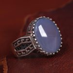 انگشتر عقیق سوسنی مردانه کد 12118