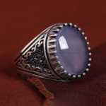 انگشتر عقیق سوسنی مردانه کد 12119