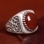 انگشتر عقیق مردانه کد 12123