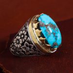 انگشتر فیروزه شجری مردانه کد 12213