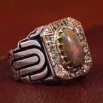 انگشتر اوپال مردانه کد 12245