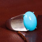 انگشتر فیروزه عجمی مردانه کد 12250