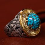 انگشتر فیروزه شجری مردانه کد 12260