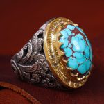 انگشتر فیروزه شجری مردانه کد 12273