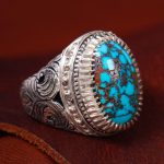 انگشتر فیروزه شجری مردانه کد 12274