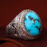 انگشتر فیروزه شجری مردانه کد 12276