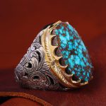 انگشتر فیروزه شجری مردانه کد 12281