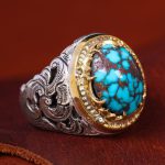 انگشتر فیروزه شجری مردانه کد 12285