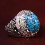 انگشتر فیروزه شجری مردانه کد 12296