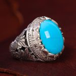 انگشتر فیروزه عجمی مردانه کد 12309