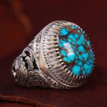 انگشتر فیروزه شجری مردانه کد 12311