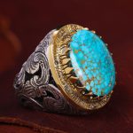 انگشتر فیروزه شجری مردانه کد 12312