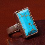 انگشتر فیروزه شجری مردانه کد 12398