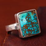 انگشتر فیروزه شجری مردانه کد 12404