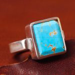انگشتر فیروزه شجری مردانه کد 12410
