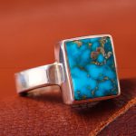انگشتر فیروزه شجری مردانه کد 12416
